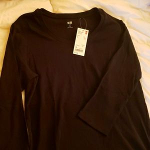 NWT 3/4 Length Black Tee